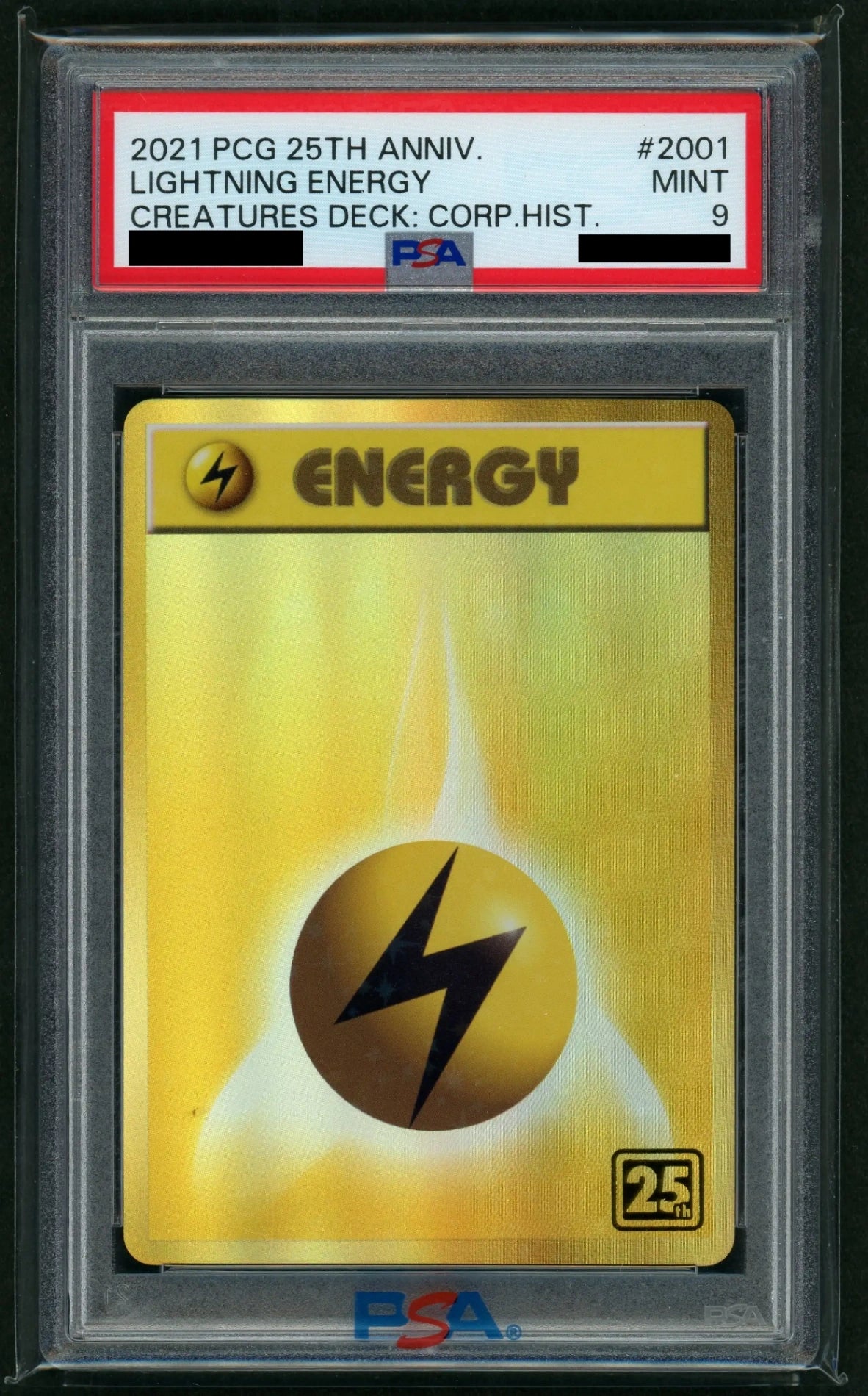 Consignment item PSA 9 Basic Lightning Energy: First Edition (Creatures Deck) #c035