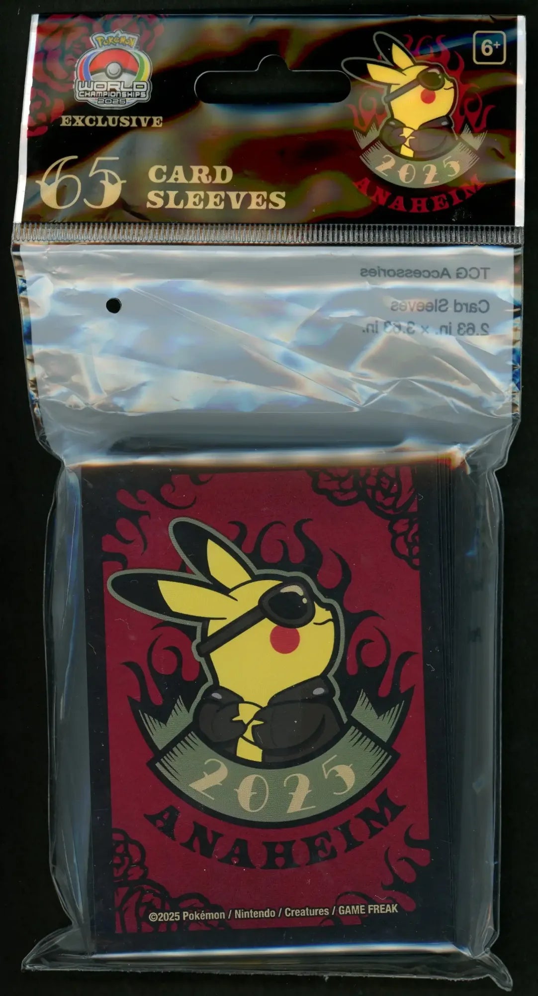 デッキシールド 海外 WCS2025 アナハイム ピカチュウ 赤