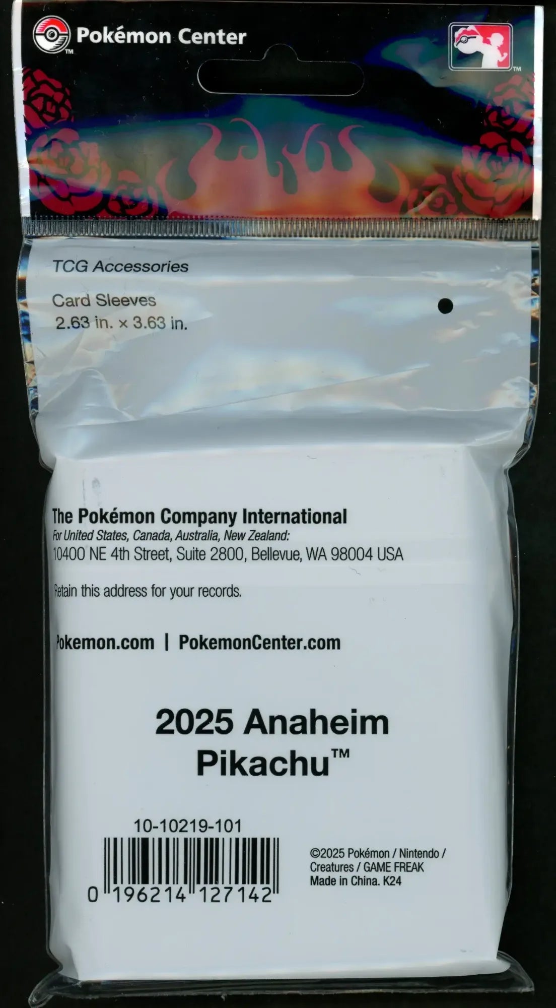 デッキシールド 海外 WCS2025 アナハイム ピカチュウ 赤