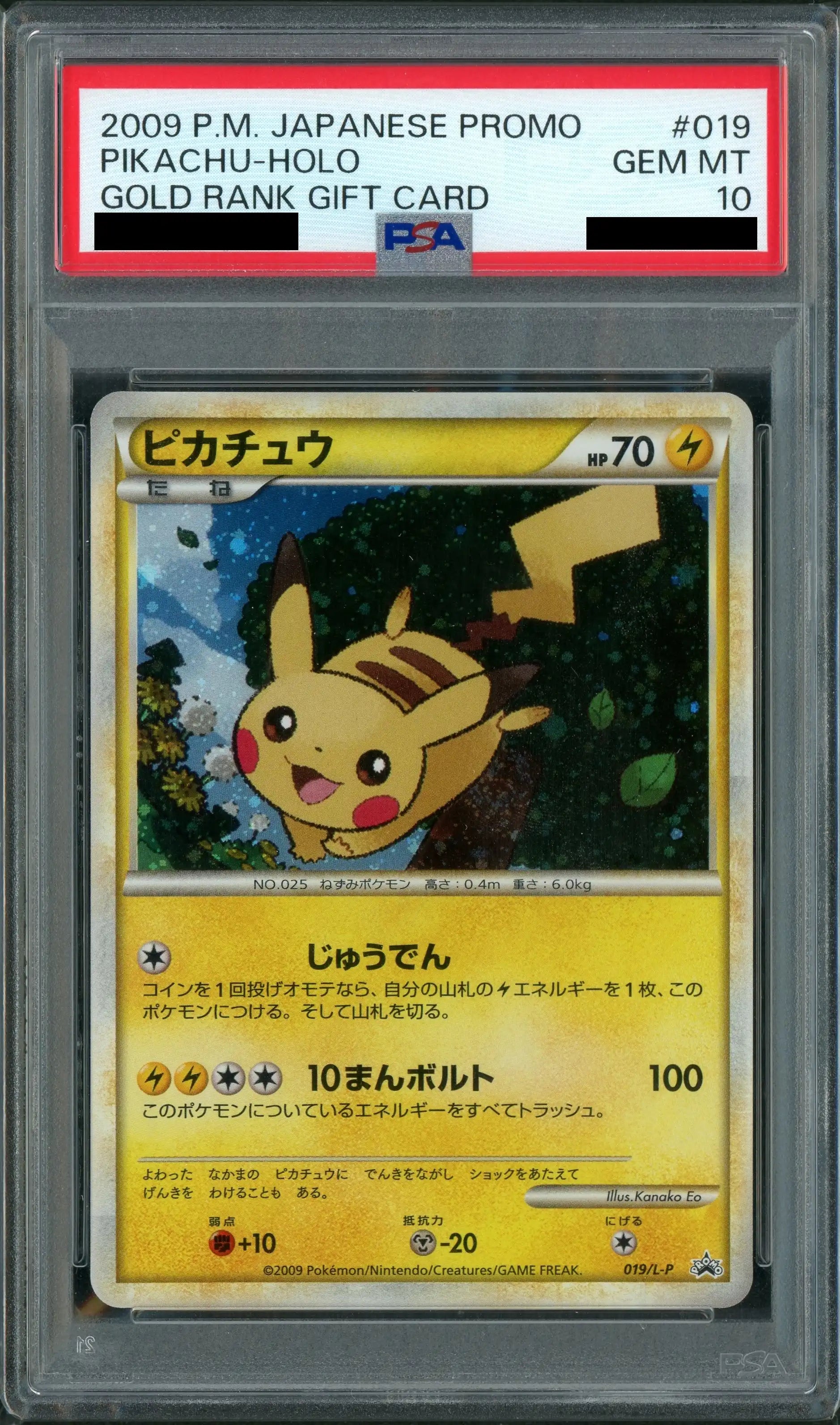 PSA10 連番 ピカチュウ 019/L-P 雷エネルギー セットプロモ PSA10】ピカチュウ(PROMO){雷}〈019/L-P〉[L-P] – 晴れる屋2