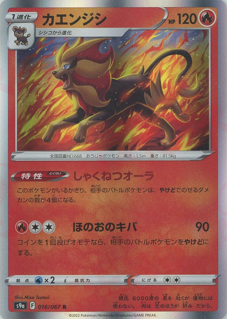 pyroar pokemon card Pyroar(R){R}〈016/067〉[S9a] – 晴れる屋2