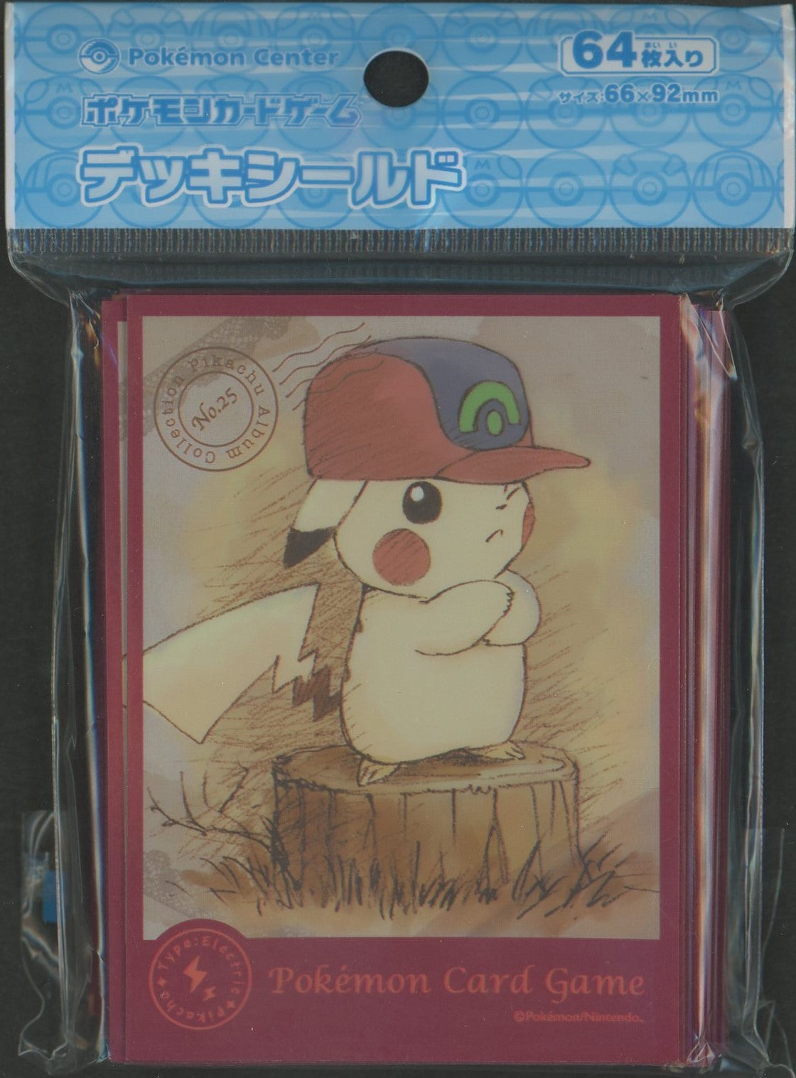 ぼうしをかぶったピカチュウ ホウエン　デッキシールド デッキシールド『(ホウエン)ぼうしをかぶったピカチュウ※』64枚