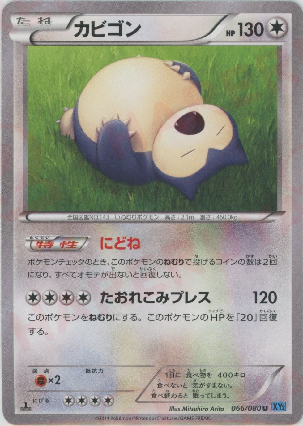 カビゴン(U){無}〈066/080〉[XY2] – 晴れる屋2