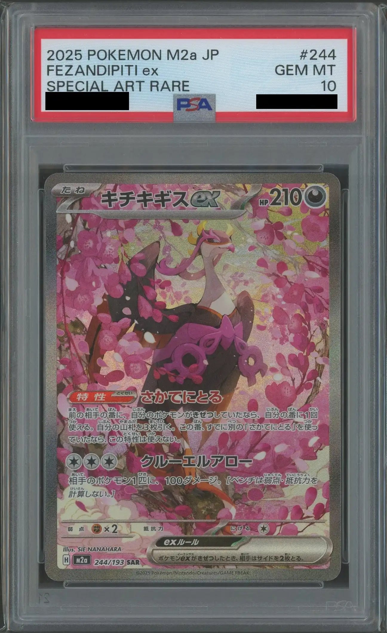 【PSA10】キチキギスex(SAR){悪}〈244/193〉[M2a]