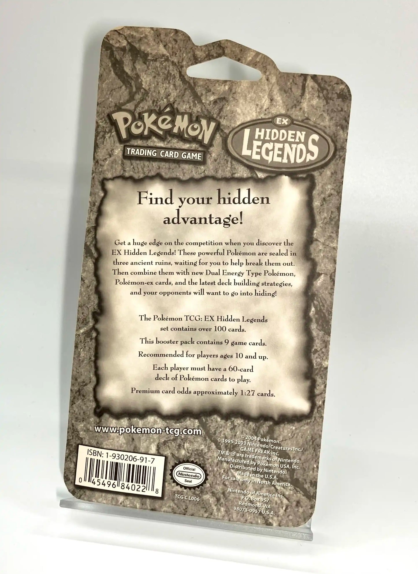 English Version EX Hidden Legends Booster Pack Regice (1 pack) 2 English Version EX Hidden Legends Booster Pack Regice (1 pack) 2