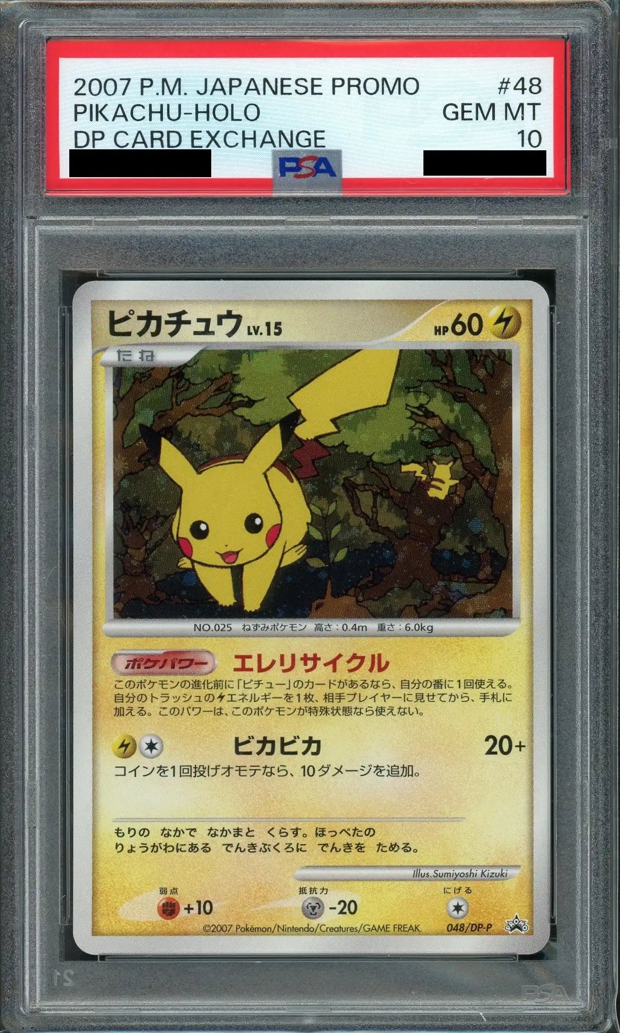 【PSA10】ピカチュウ(PROMO){雷}〈048/DP-P〉[DP-P]