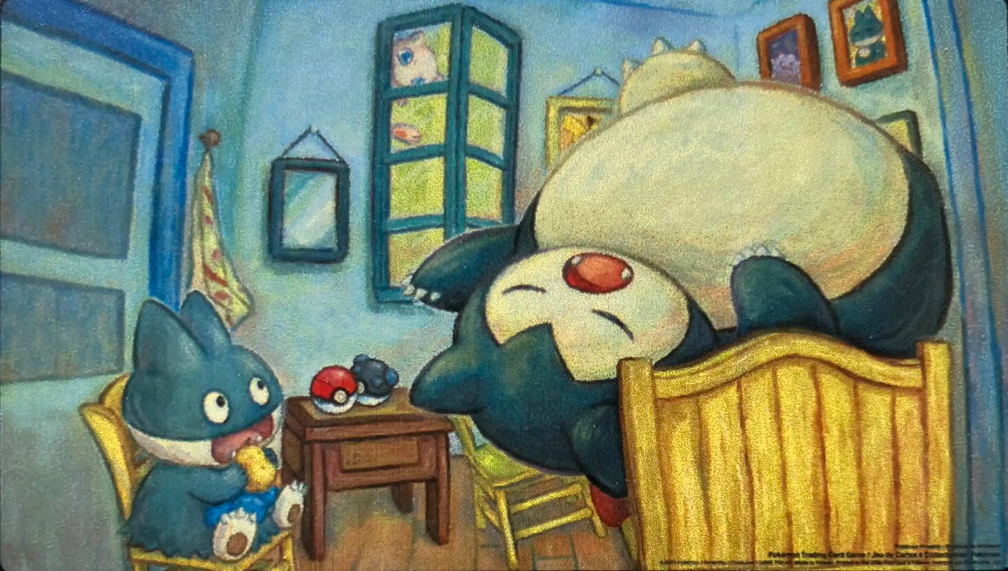 Playmat International Pokémon Center × Van Gogh Museum: Munchlax & Snorlax Inspired by The Bedroom