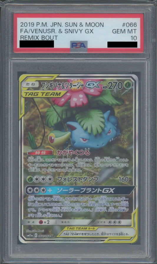 【PSA10】フシギバナ&ツタージャGX:SA(SR){草}〈066/064〉[SM11a]