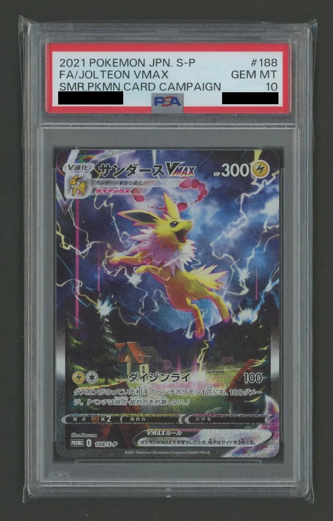 PSA10 Zapdos VMAX PROMO {L} <188/S-P> [S-P]#1559 Damaged case