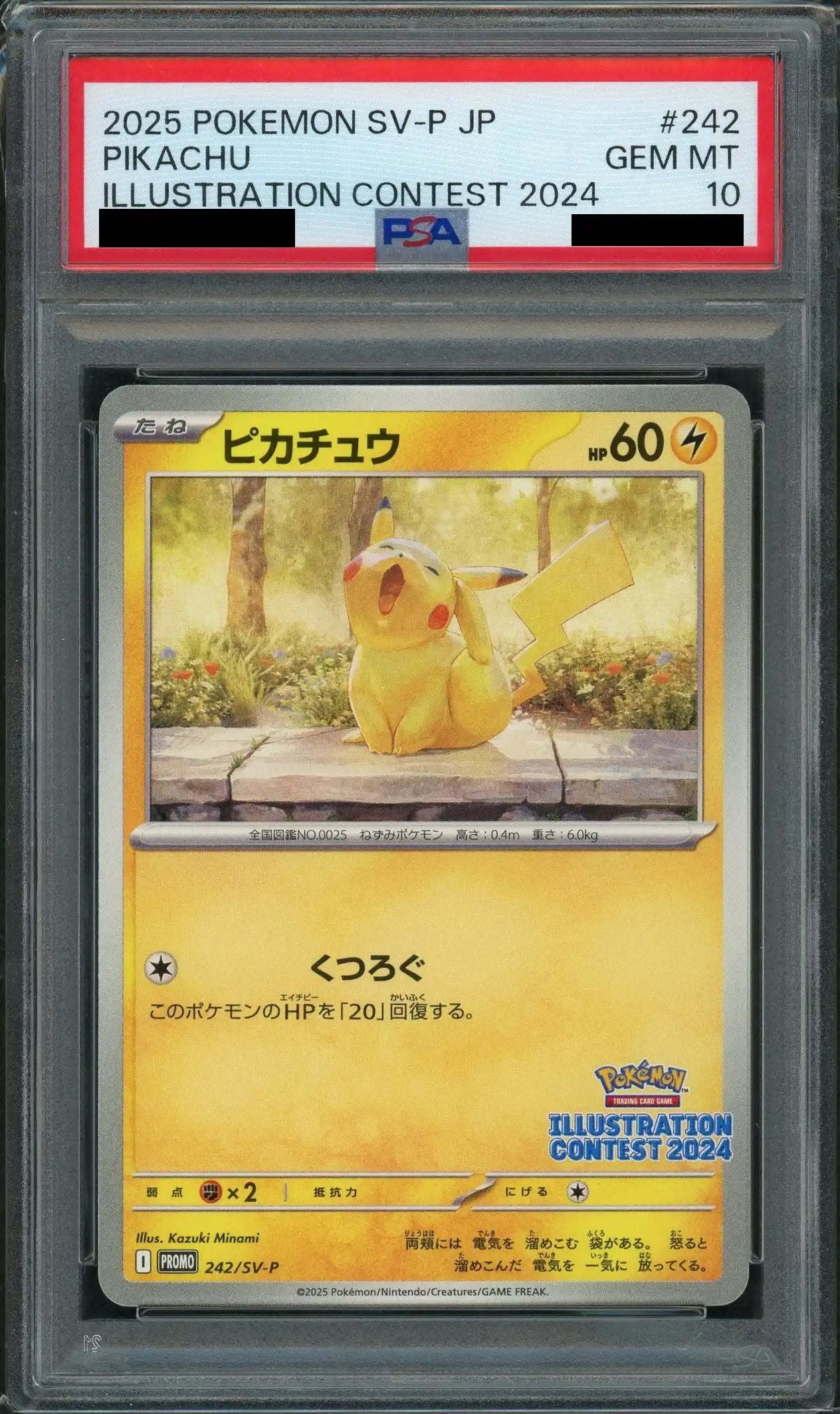 【PSA10】ピカチュウ(PROMO){雷}〈242/SV-P〉[SV-P]