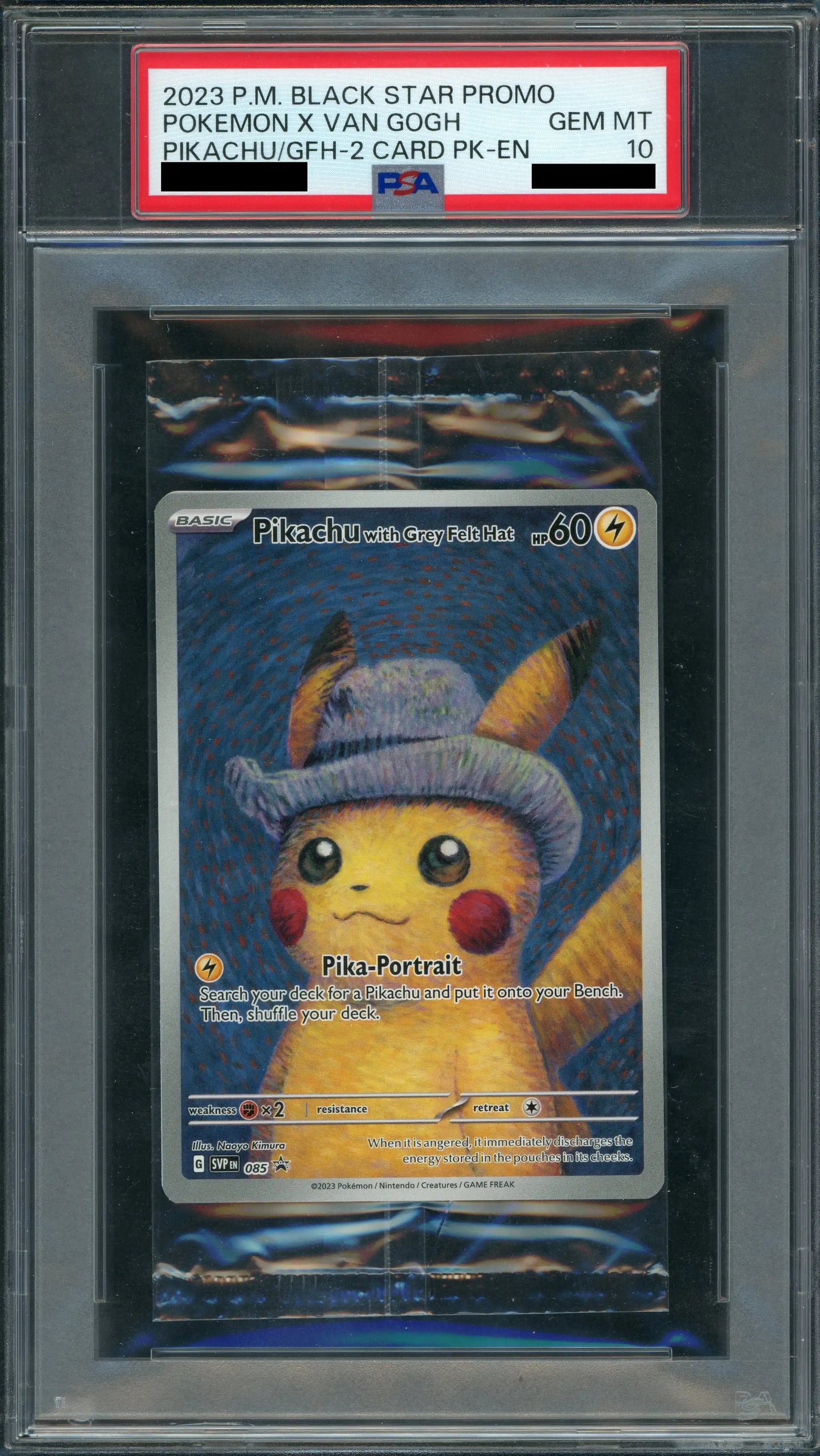 【PSA10】【Unopened Promo】Pikachu with Grey Felt Hat 085/SVPEN (English version: Gogh Pikachu)