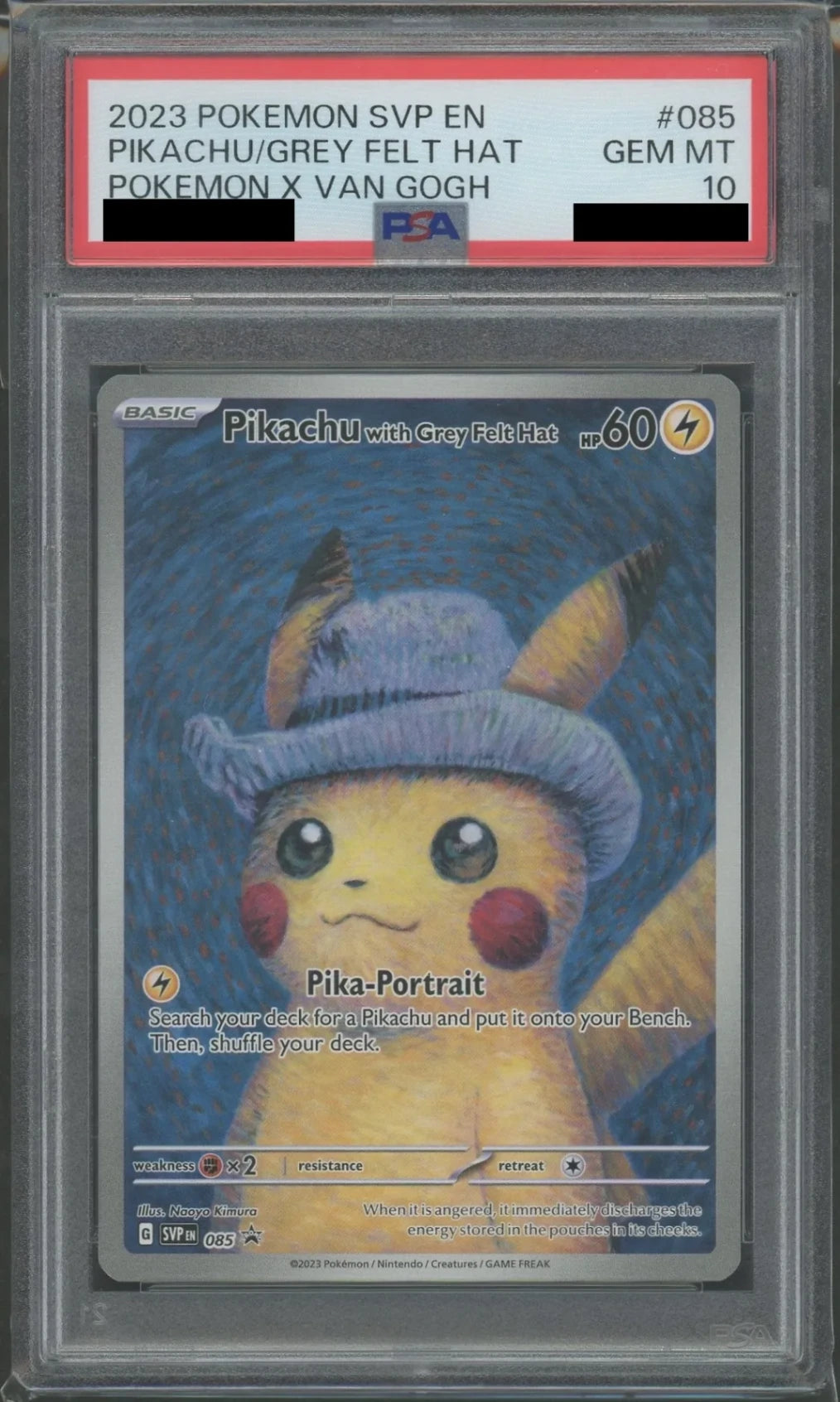 【PSA10】Pikachu with Grey Felt Hat 085/SVPEN(英語版:ゴッホピカチュウ)#2615