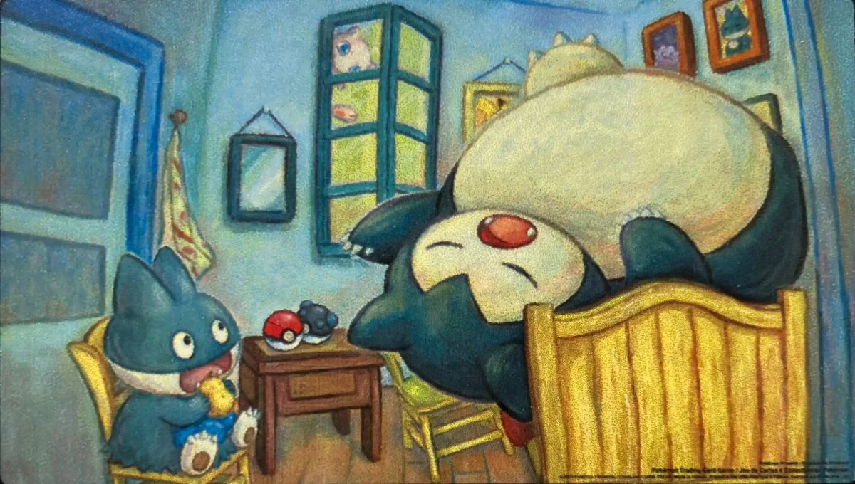 プレイマット 海外 Pokémon Center × Van Gogh Museum: Munchlax & Snorlax Inspired by The Bedroom - 晴れる屋2