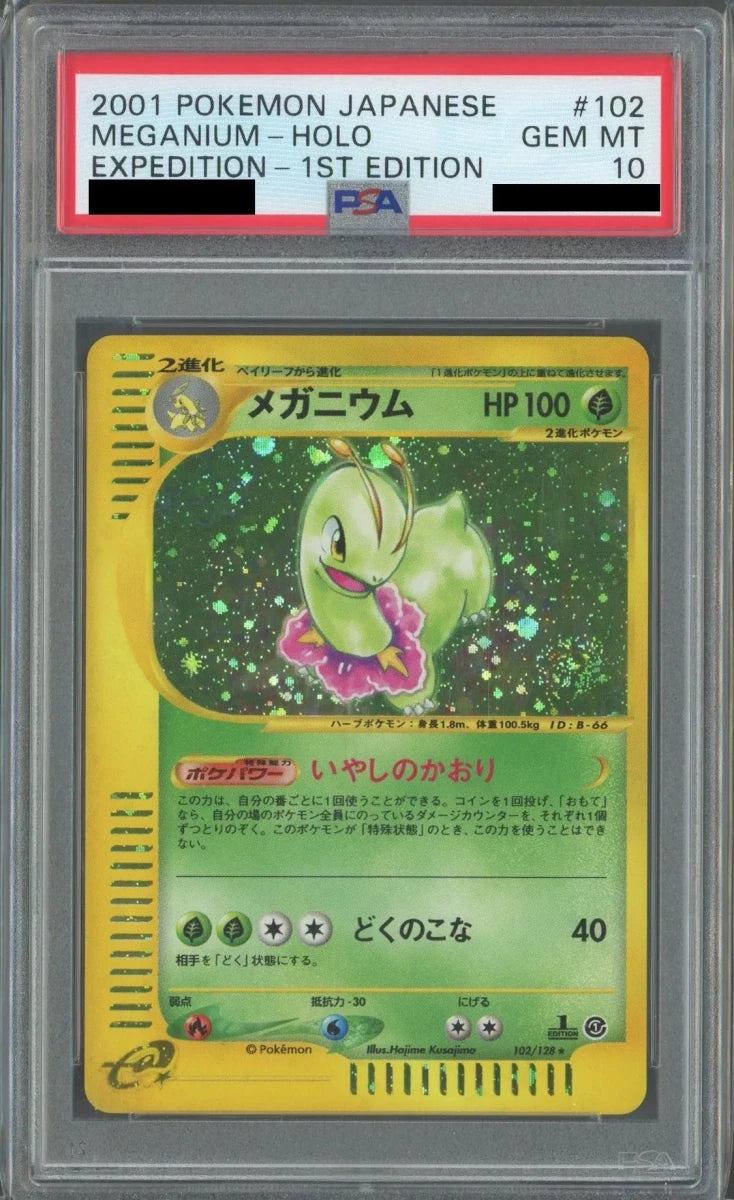【PSA10】メガニウム:キラ(★H){草}〈102/128〉[e1] - 晴れる屋2