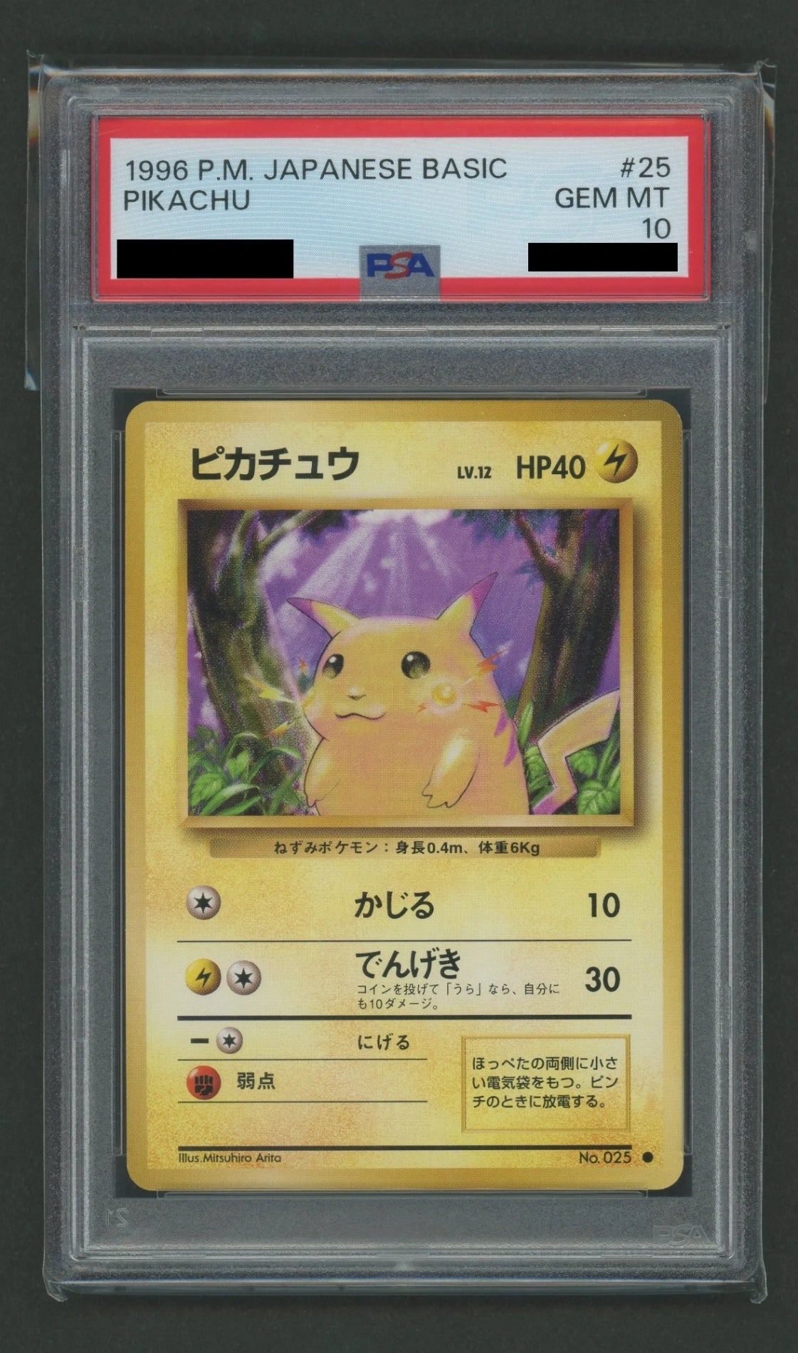 【PSA10】ピカチュウ(C){雷}〈-〉[OP1]#2503