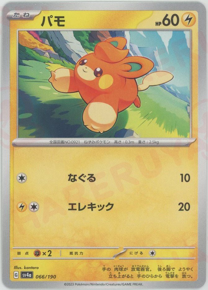 パモ(-){雷}〈066/190〉[SV4a] ｜ポケカ販売‧買取｜ 晴れる屋2