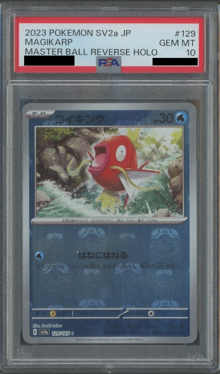 【PSA10】コイキング:ミラー(C){水}〈129/165〉[SV2a-Ma]*マスターボール