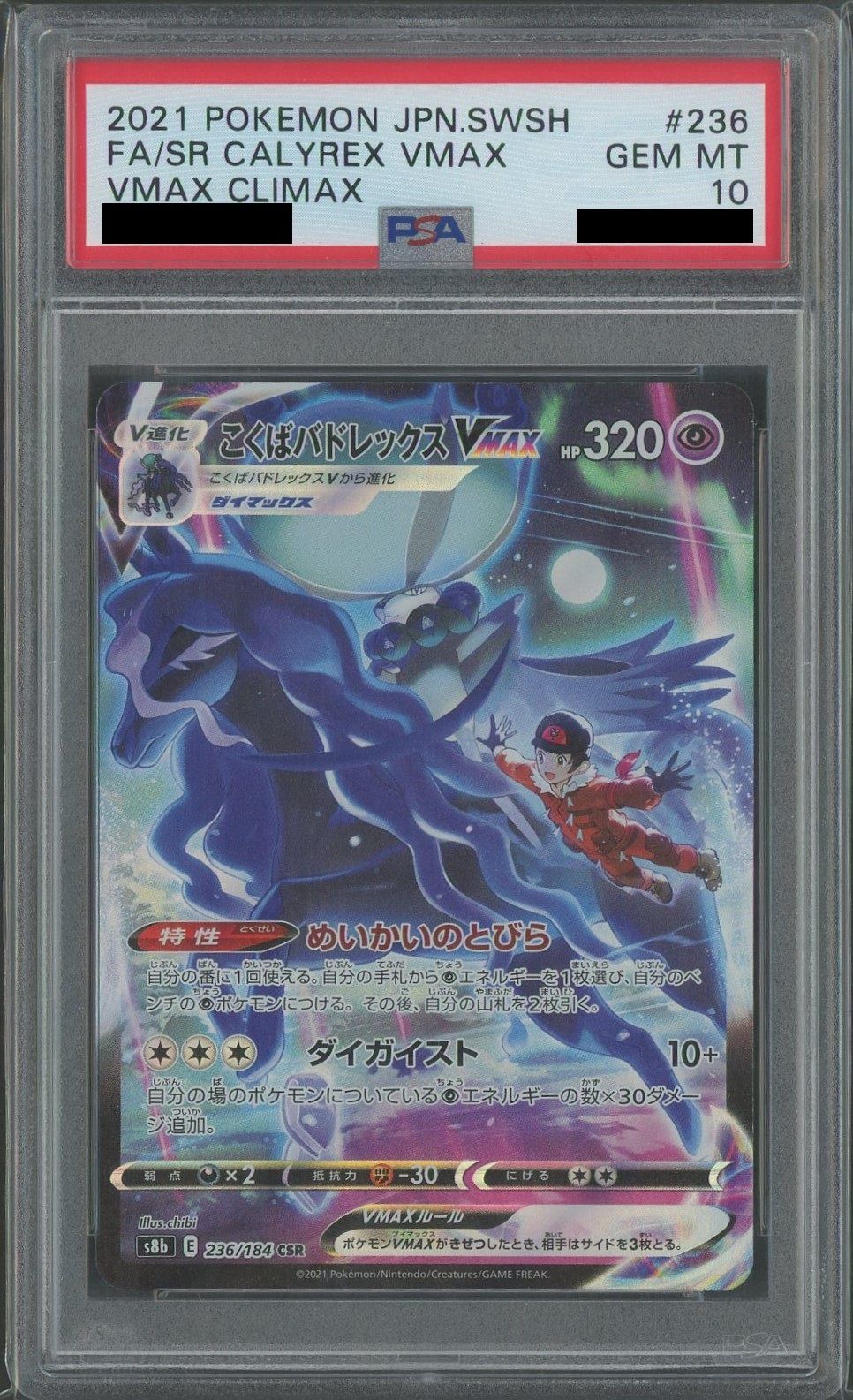 【PSA10】こくばバドレックスVMAX(CSR){超}〈236/184〉[S8b]