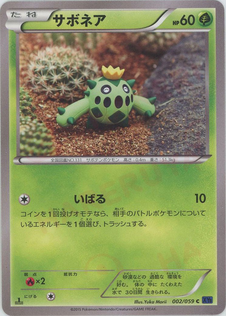 サボネア(C){草}〈002/059〉[XY8-b] ｜ポケカ販売‧買取｜ 晴れる屋2