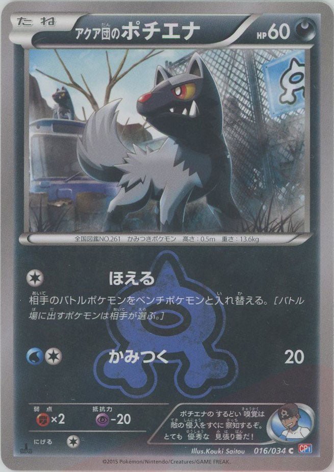 アクア団のポチエナ(C){悪}〈016/034〉[CP1] ｜ポケカ販売‧買取｜ 晴れる屋2