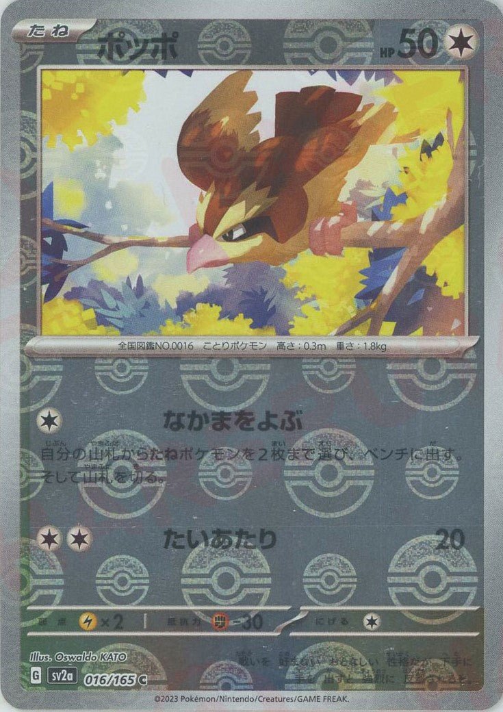 ポッポ:モンスターボールミラー(C){無}〈016/165〉[SV2a-Mo] ｜ポケカ販売‧買取｜ 晴れる屋2