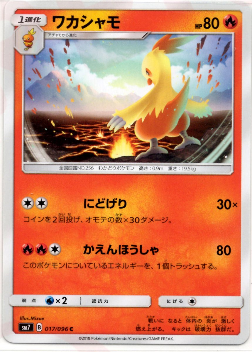 ワカシャモ(C){炎}〈017/096〉[SM7] ｜ポケカ販売‧買取｜ 晴れる屋2
