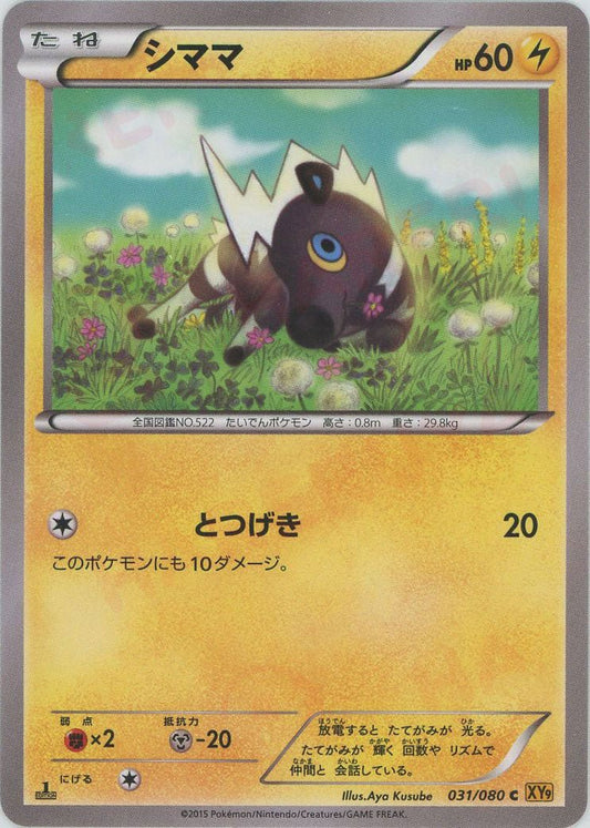 シママ(C){雷}〈031/080〉[XY9] ｜ポケカ販売‧買取｜ 晴れる屋2