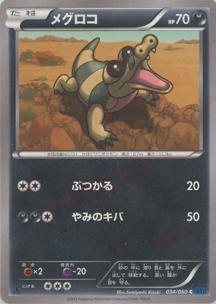 メグロコ(C){悪}〈034/060〉[XY1-b] ｜ポケカ販売‧買取｜ 晴れる屋2
