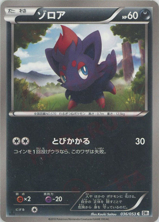 ゾロア(C){悪}〈036/053〉[BW1-w] ｜ポケカ販売‧買取｜ 晴れる屋2