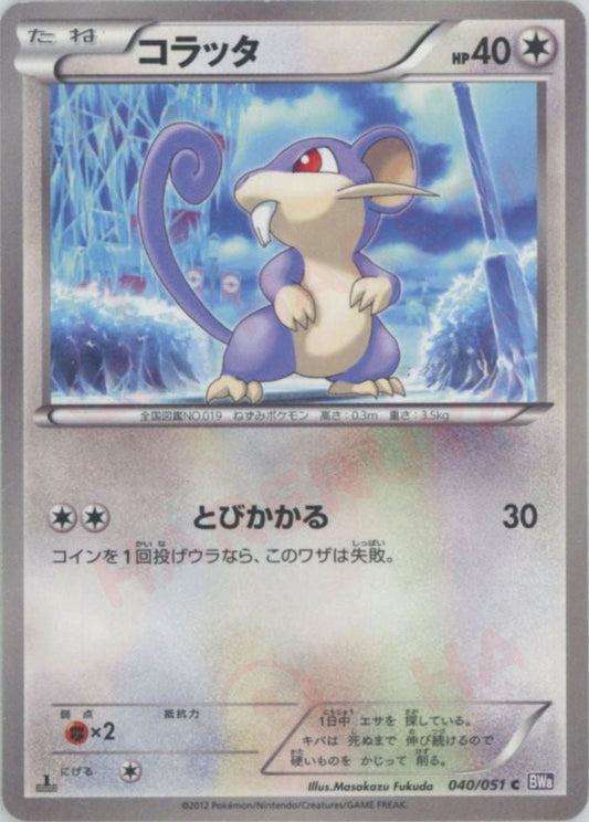コラッタ(C){無}〈040/051〉[BW8-p] ｜ポケカ販売‧買取｜ 晴れる屋2