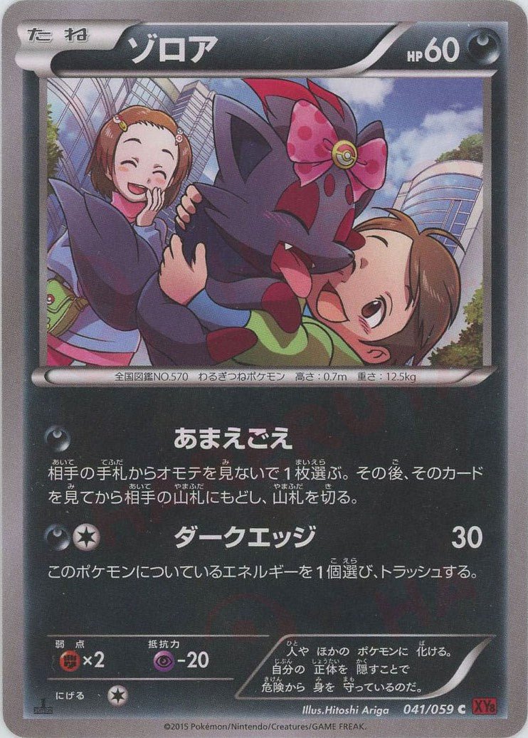 ゾロア(C){悪}〈041/059〉[XY8-r] ｜ポケカ販売‧買取｜ 晴れる屋2