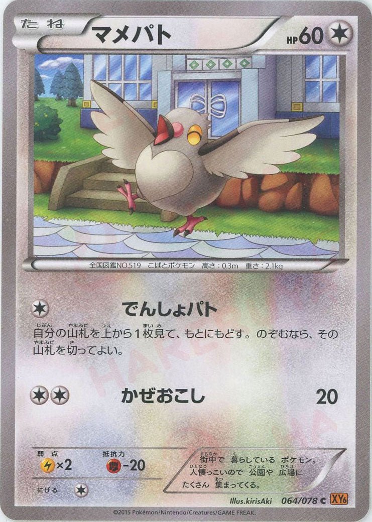 マメパト(C){無}〈064/078〉[XY6] ｜ポケカ販売‧買取｜ 晴れる屋2