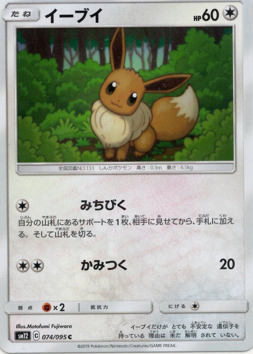 イーブイ(C){無}〈074/095〉[SM12] ｜ポケカ販売‧買取｜ 晴れる屋2