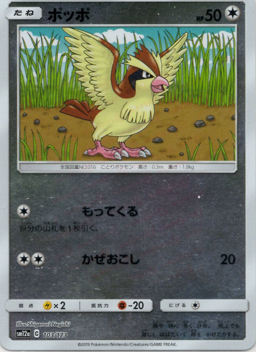 ポッポ:ミラー(CP){無}〈103/173〉[SM12a-M] ｜ポケカ販売‧買取｜ 晴れる屋2