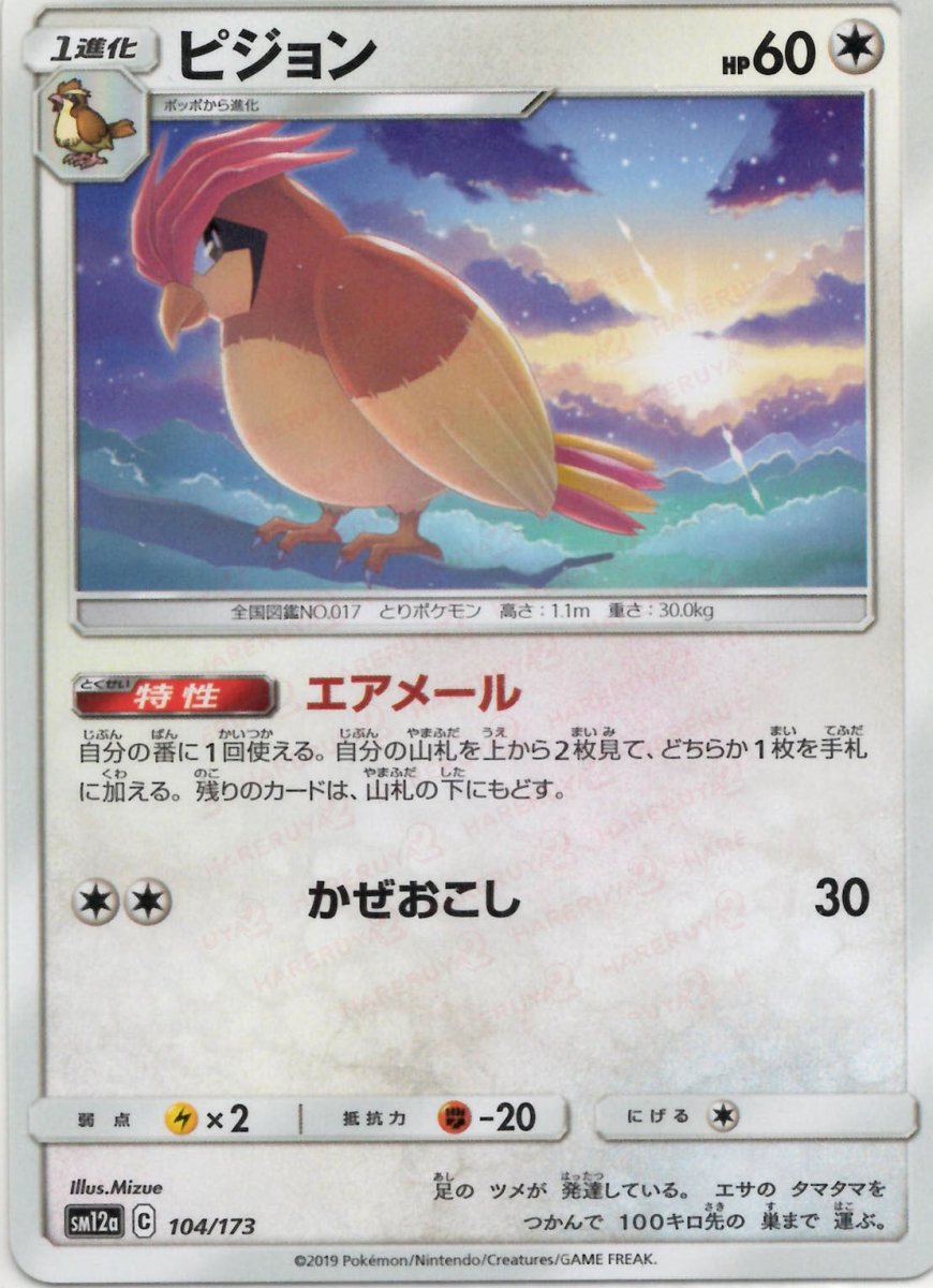 ピジョン(CP){無}〈104/173〉[SM12a] ｜ポケカ販売‧買取｜ 晴れる屋2