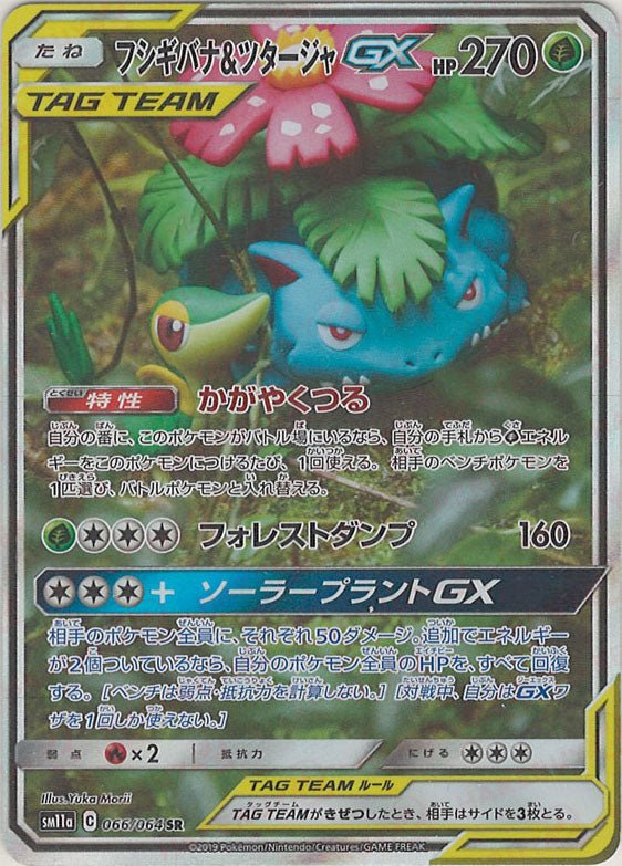 フシギバナ&ツタージャGX:SA(SR){草}〈066/064〉[SM11a] ｜ポケカ販売‧買取｜ 晴れる屋2