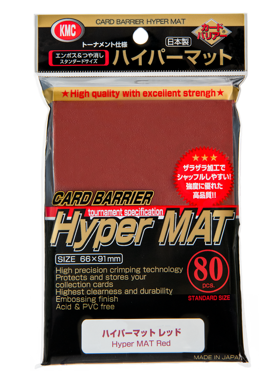 KMC カードバリアー 『ハイパーマット レッド（赤）』 80枚入り