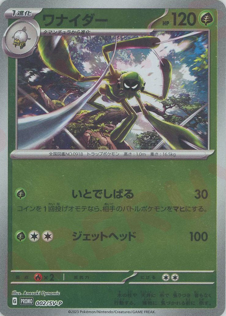ワナイダー(PROMO){草}〈002/SV-P〉[SV-P] ｜ポケカ販売‧買取｜ 晴れる屋2