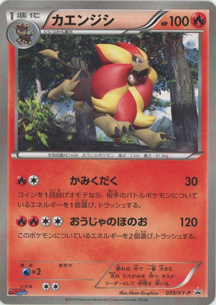 カエンジシ(PROMO){炎}〈033/XY-P〉[XY-P] ｜ポケカ販売‧買取｜ 晴れる屋2