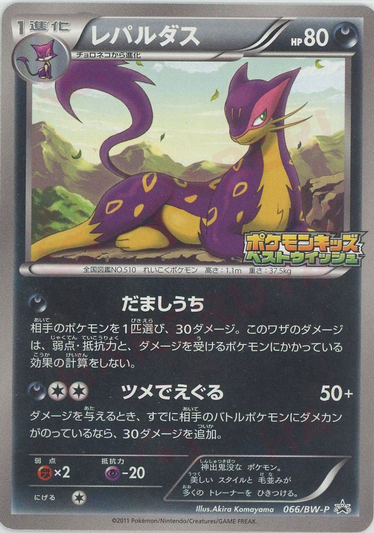レパルダス(PROMO){悪}〈066/BW-P〉[BW-P] ｜ポケカ販売‧買取｜ 晴れる屋2