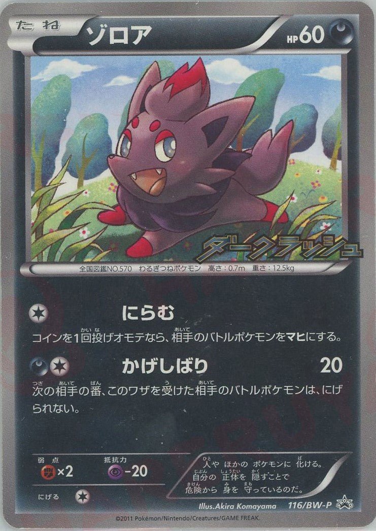ゾロア(PROMO){悪}〈116/BW-P〉[BW-P] ｜ポケカ販売‧買取｜ 晴れる屋2