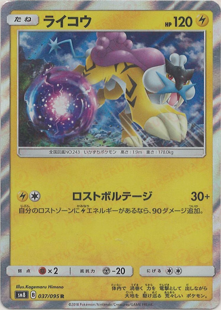 ライコウ(R){雷}〈037/095〉[SM8] ｜ポケカ販売‧買取｜ 晴れる屋2