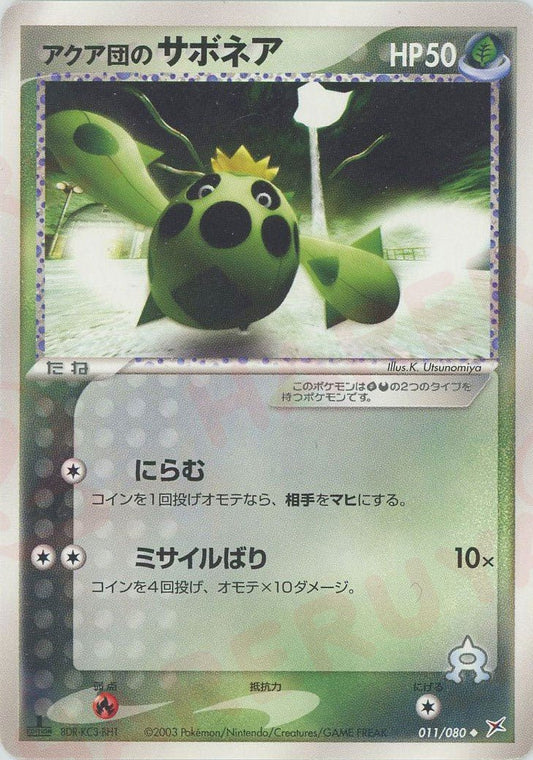 アクア団のサボネア(U){草悪}〈011/080〉[ADEX] ｜ポケカ販売‧買取｜ 晴れる屋2